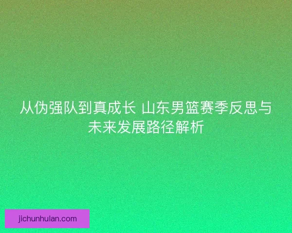 从伪强队到真成长 山东男篮赛季反思与未来发展路径解析