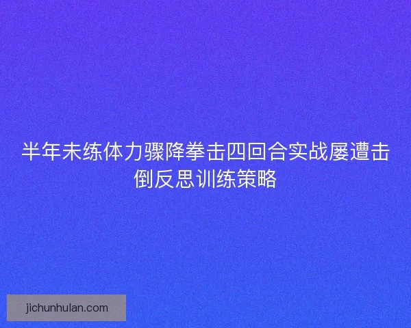 半年未练体力骤降拳击四回合实战屡遭击倒反思训练策略