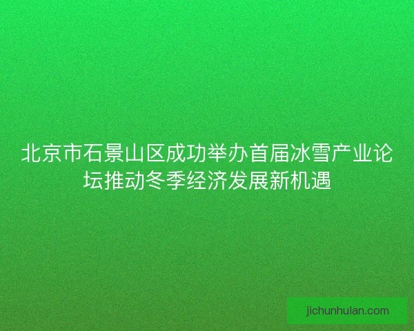 北京市石景山区成功举办首届冰雪产业论坛推动冬季经济发展新机遇